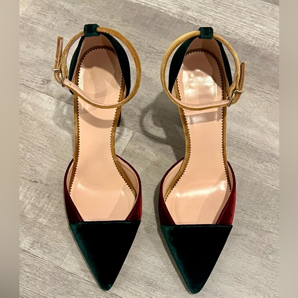 J. Crew Multicolor Colorblock Pointed Toe Block Heel Pump Comfortable Size 7 - Picture 5 of 8